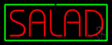Red Salad With Green Border Neon Sign