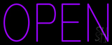 Open Purple Neon Sign
