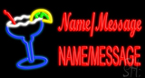 Custom Name Margarita Glass Neon Sign