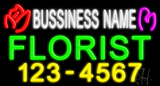 Custom Florist With Phone Number Neon Sign