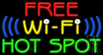 Free Wifi Hot Spot Neon Sign