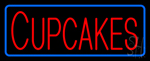 Red Cupcakes With Blue Border Neon Sign
