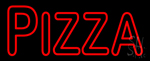 Double Stroke Red Pizza Neon Sign
