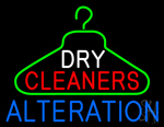 Dry Cleaners Hanger Logo Alteration Neon Sign