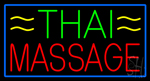 Green Thai Red Massage Blue Border Neon Sign