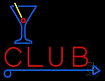 Club With Martini Glass Neon Sign
