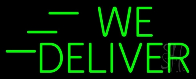 Green We Deliver Neon Sign