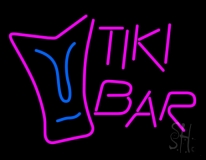 Pink Tiki Bar Neon Sign