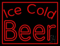 Red Ice Cold Beer Neon Sign