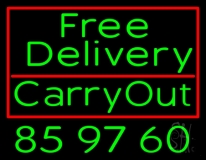 We Deliver Carry Out Neon Sign