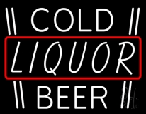 Cold Liquor Beer Neon Sign