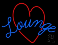 Lounge With Heart Neon Sign