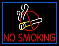 No Smoking With Smoke Neon Sign