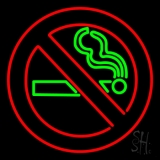 No Smoking With Green Smoke Neon Sign