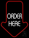 Order Here With Arrow Neon Sign