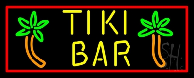 Tike Bar With Two Palm Trees Neon Sign