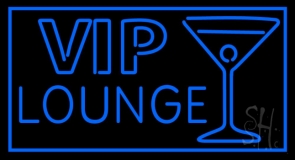 Vip Lounge With Martini Glass Neon Sign