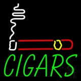 Cigars With Smoke Bar Neon Sign