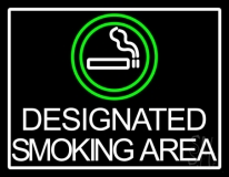 Designated Smoking Area Neon Sign