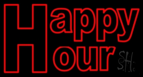 H For Happy Hour Neon Sign