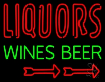 Liquors Wines Beer Neon Sign