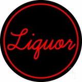 Red Liquor Neon Sign