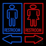 Restrooms With Men And Women Neon Sign