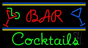 Bar Cocktails Neon Sign