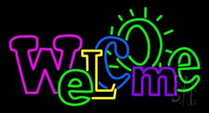 Multicolored Welcome Neon Sign