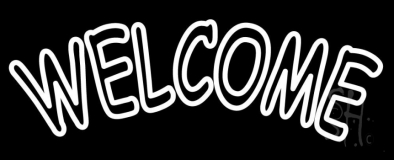 White Welcome Neon Sign