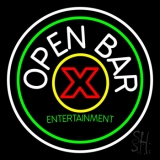 Round Bar Open Neon Sign