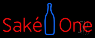 Sake One With Bottle Neon Sign
