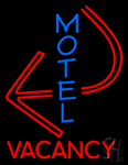 Motel Vacancy With Arrow Neon Sign
