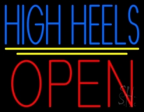 High Heels Open With Line Neon Sign