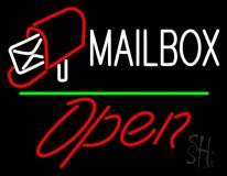 Mailbox Red Logo With Open 2 Neon Sign