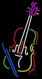 Multicolor Violin With Logo Neon Sign