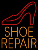 Orange Shoe Repair With Sandal Neon Sign