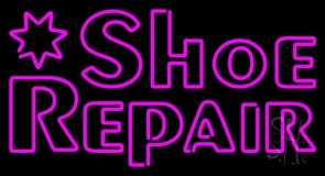 Pink Shoe Repair Neon Sign