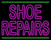 Pink Shoe Repairs With Line Neon Sign