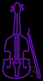 Purple Violin Logo Neon Sign