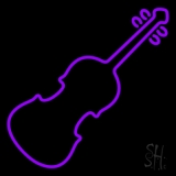 Purple Violin Neon Sign