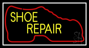 Red Boot Yellow Shoe Repair Neon Sign