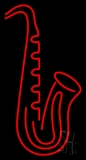 Red Saxophone 2 Neon Sign