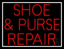 Red Shoe And Purse Repair Neon Sign