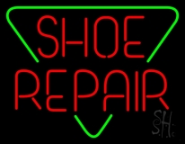 Red Shoe Repair Block Neon Sign
