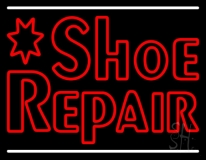 Red Shoe Repair Neon Sign