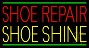 Red Shoe Repair Yellow Shoe Shine Neon Sign