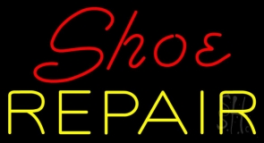 Red Shoe Yellow Repair Neon Sign