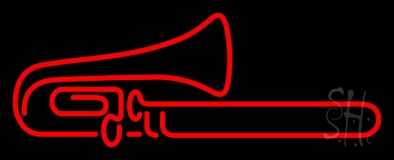 Red Trumpet Saxophone 1 Neon Sign