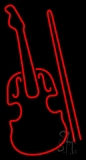 Red Violin Logo Neon Sign